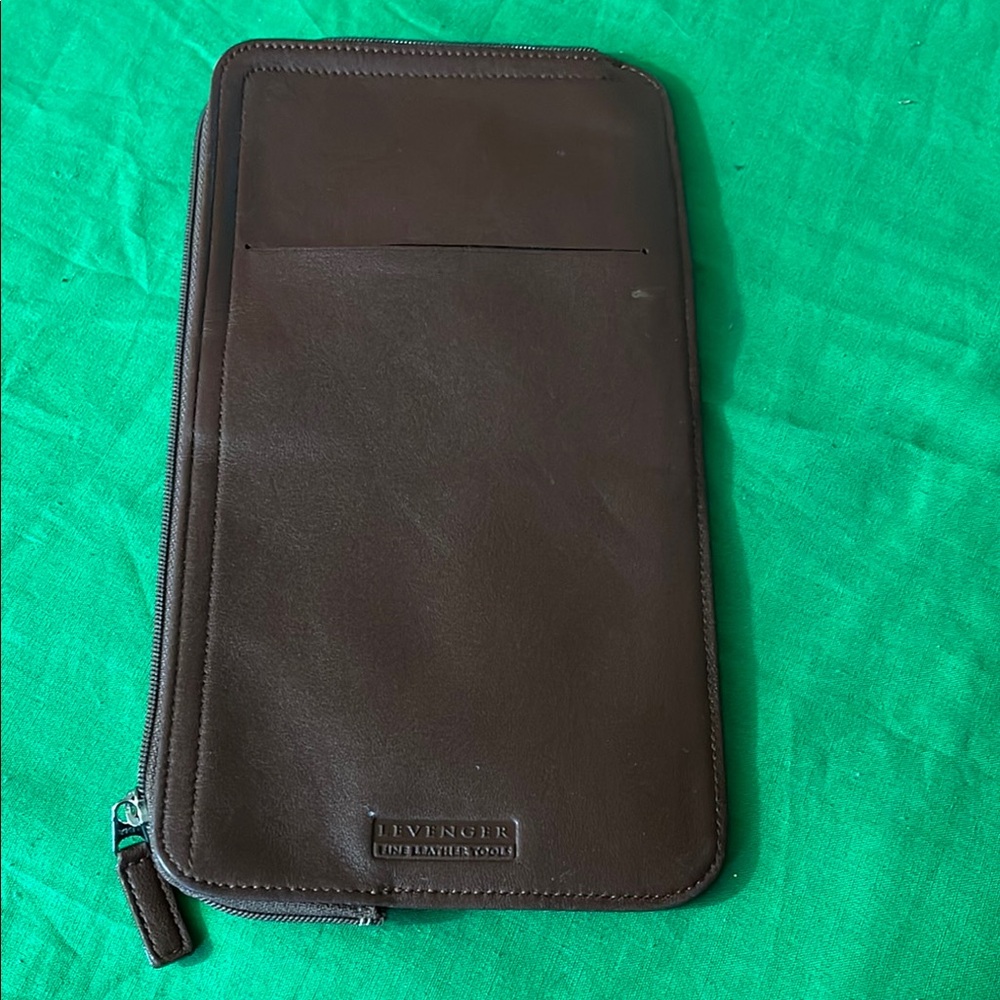 Levenger Dark Brown Leather Men's Wallet